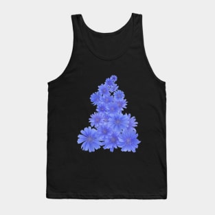 Blue Chicory: A Floral Arrangement Tank Top